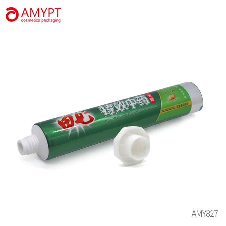 Tube laminé en aluminium Tube de dentifrice vide Emballage Tube d'emballage en plastique souple avec couvercle rabattable