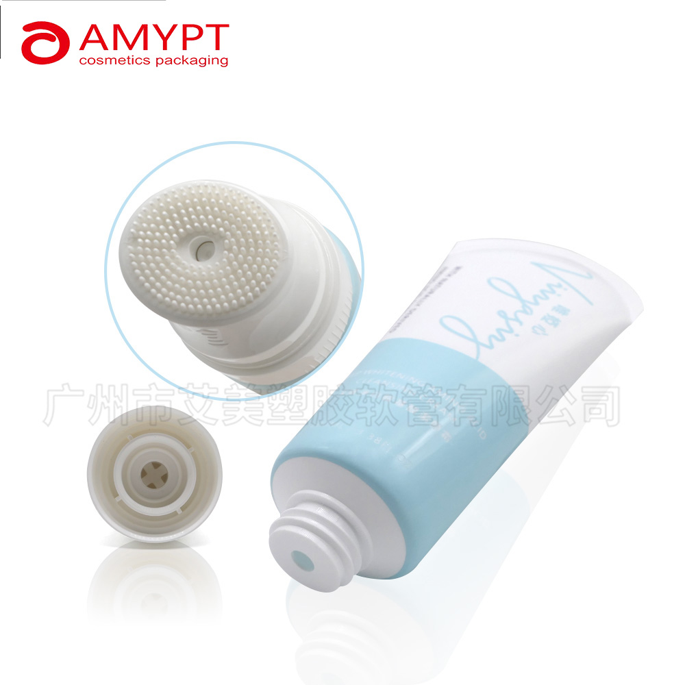 Tube d'emballage cosmétique de Massage d'applicateur de brosse de Silicone pour les soins de la peau