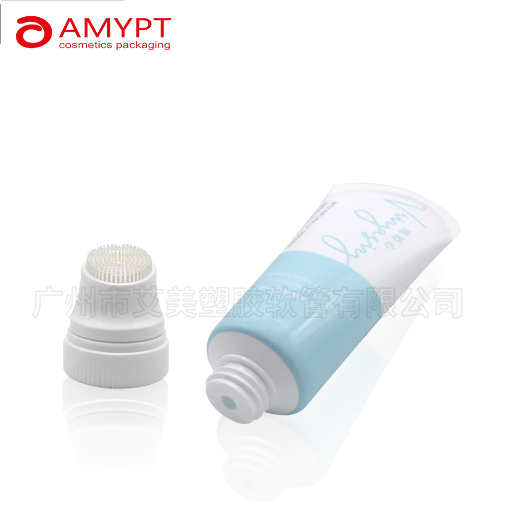 Tube d'emballage cosmétique de Massage d'applicateur de brosse de Silicone pour les soins de la peau