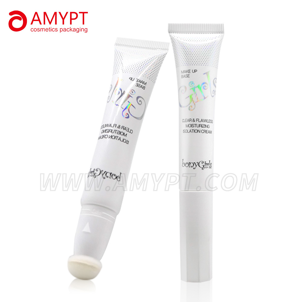 Outils de maquillage Tube en plastique cosmétique flocage Tube applicateur éponge